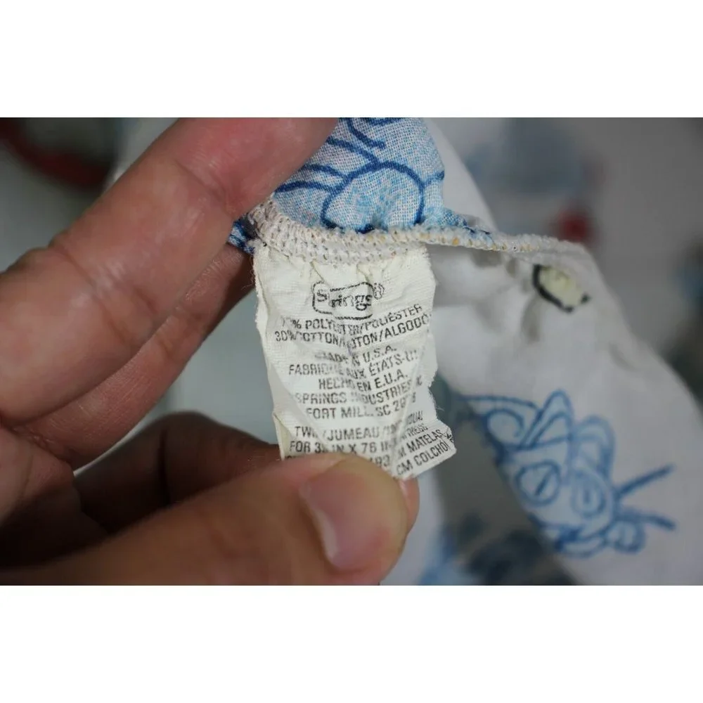 Vintage Pokemon Springs Made In USA AOP All Over Print Twin Bedsheet A1204